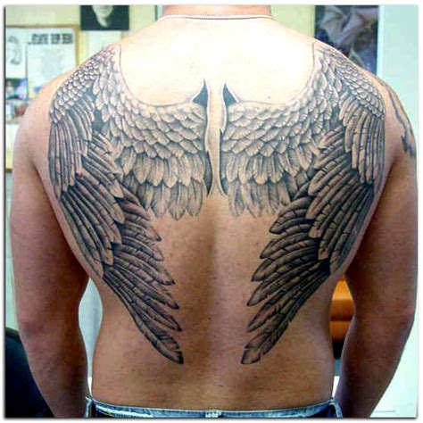 angel hand tattoos for men|angel wing back tattoo female.